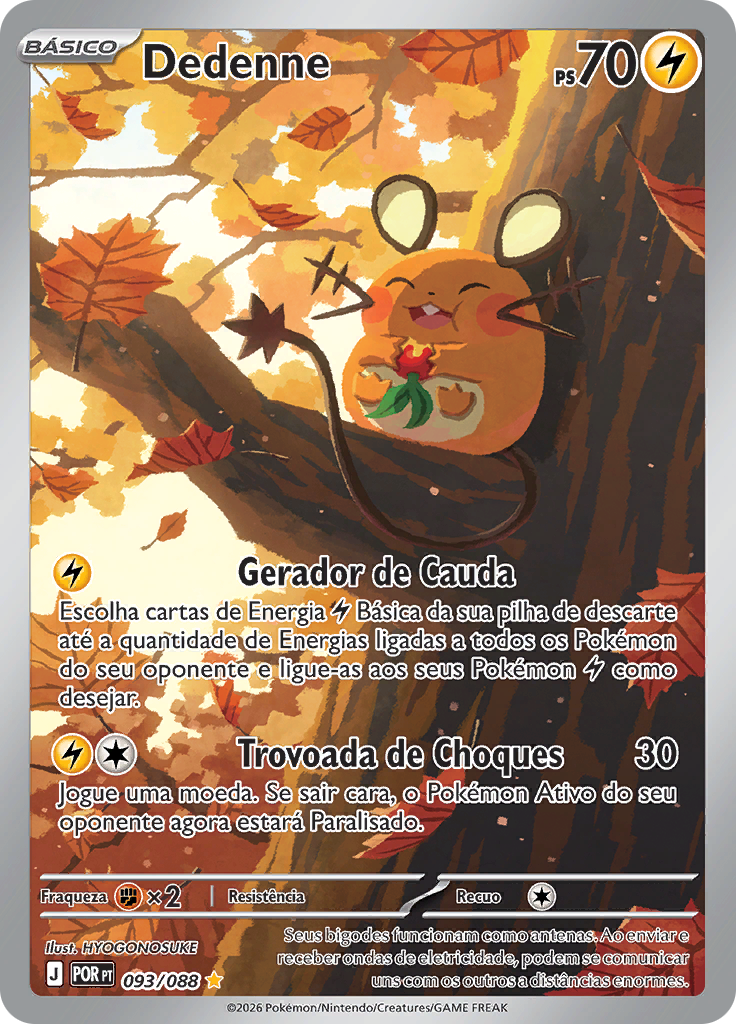 Dedenne 093 — Equilíbrio Perfeito (Portuguese Pokémon TCG card)