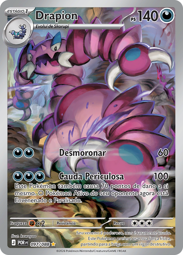 Drapion 097 — Equilíbrio Perfeito (Portuguese Pokémon TCG card)