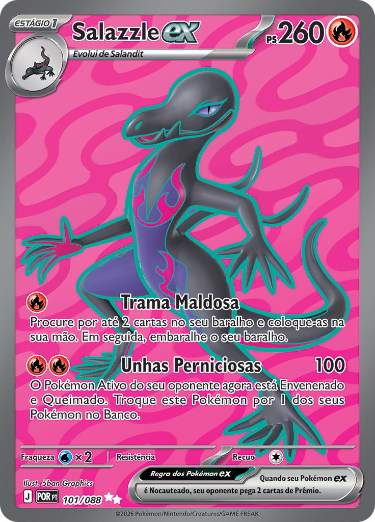 Salazzle ex 101 — Equilíbrio Perfeito (Portuguese Pokémon TCG card)