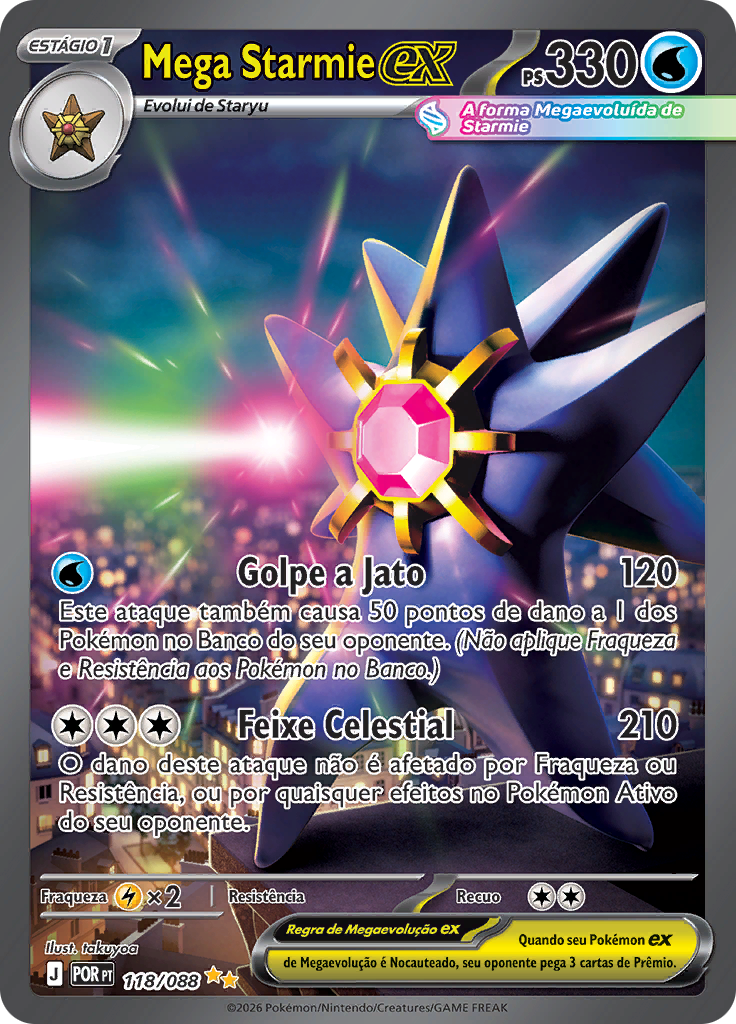 Mega Starmie ex 118 — Equilíbrio Perfeito (Portuguese Pokémon TCG card)