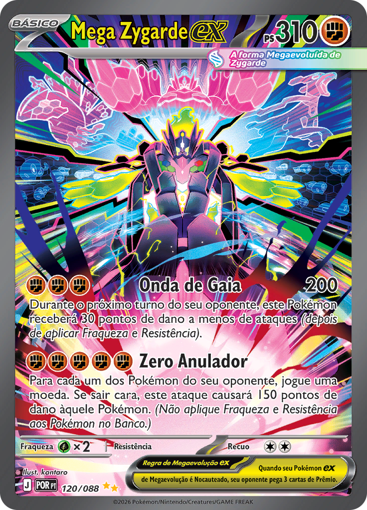 Mega Zygarde ex 120 — Equilíbrio Perfeito (Portuguese Pokémon TCG card)