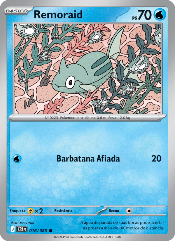 Remoraid 016 — Caos Ascendente (Portuguese Pokémon TCG card)