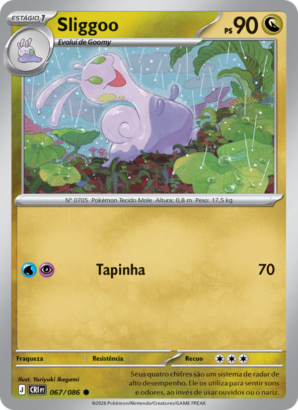 Sliggoo 067 — Caos Ascendente (Portuguese Pokémon TCG card)