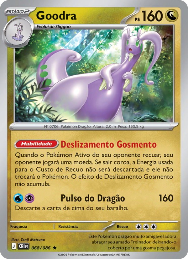 Goodra 068 — Caos Ascendente (Portuguese Pokémon TCG card)