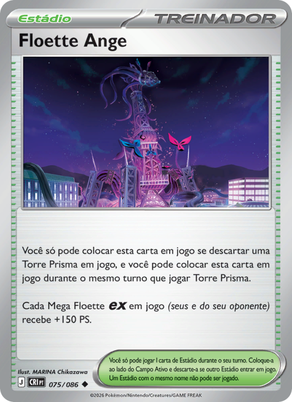 Floette Ange 075 — Caos Ascendente (Portuguese Pokémon TCG card)