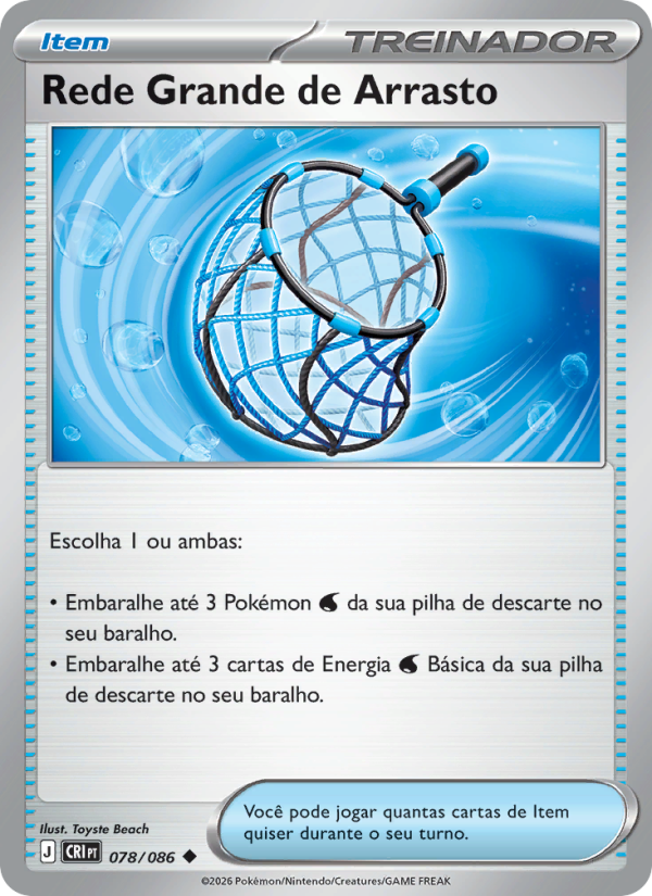Rede Grande de Arrasto 078 — Caos Ascendente (Portuguese Pokémon TCG card)