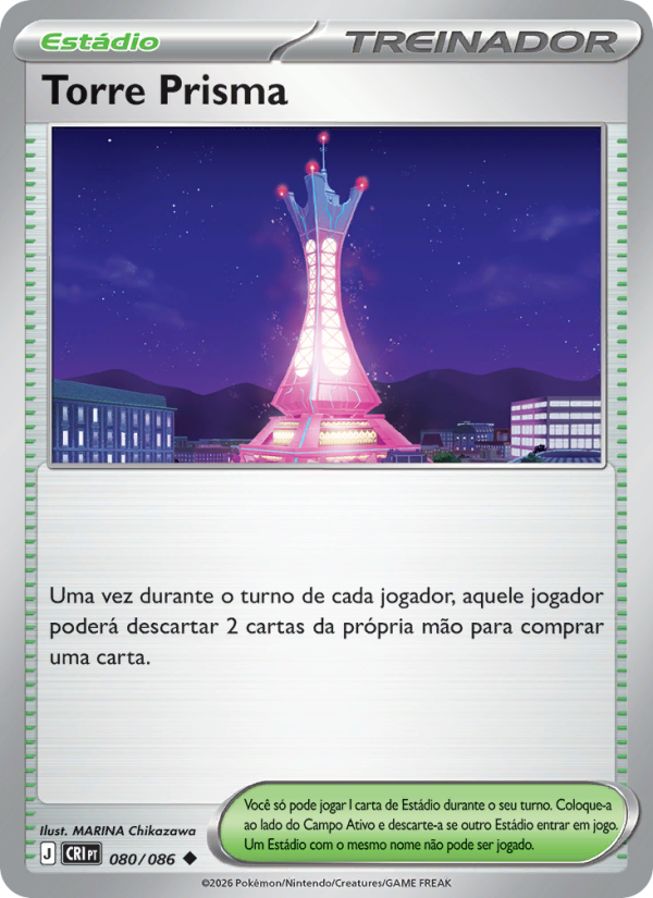 Torre Prisma 080 — Caos Ascendente (Portuguese Pokémon TCG card)