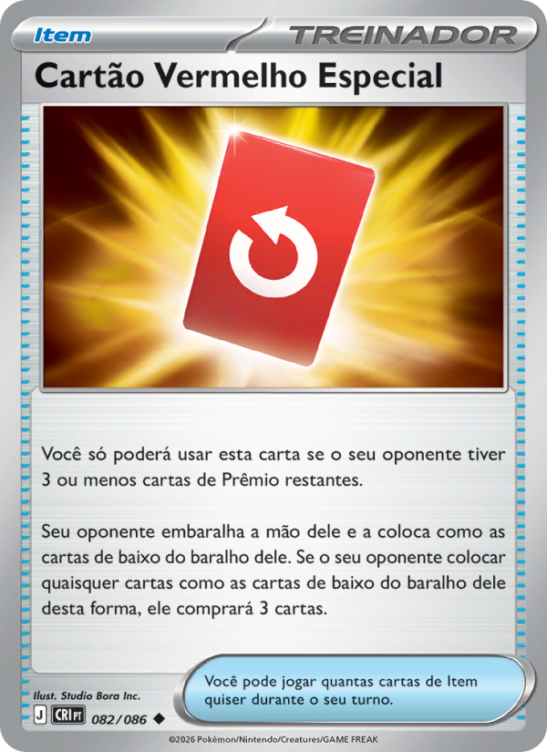 Cartão Vermelho Especial 082 — Caos Ascendente (Portuguese Pokémon TCG card)