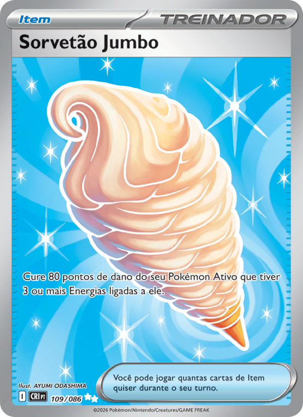 Sorvetão Jumbo 109 — Caos Ascendente (Portuguese Pokémon TCG card)