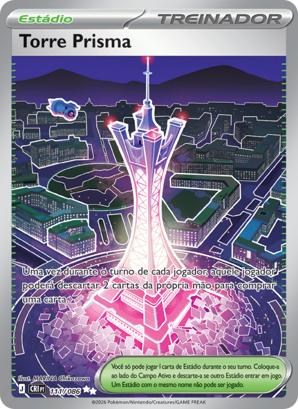 Torre Prisma 111 — Caos Ascendente (Portuguese Pokémon TCG card)