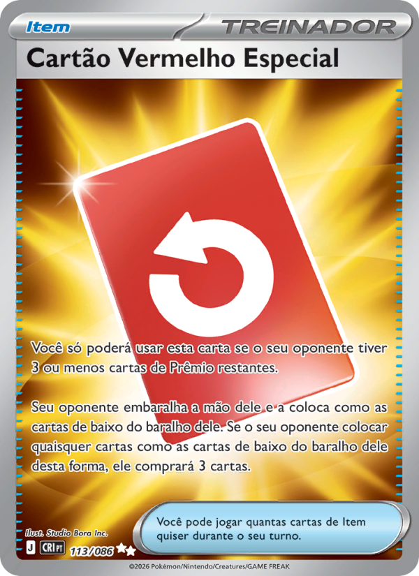 Cartão Vermelho Especial 113 — Caos Ascendente (Portuguese Pokémon TCG card)
