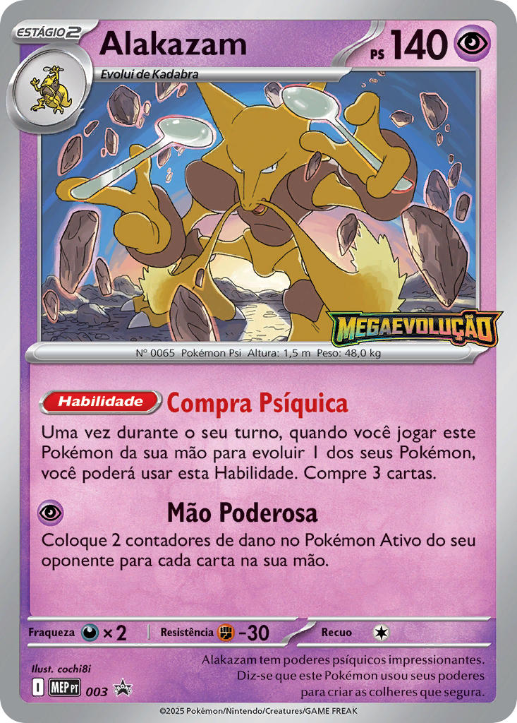Alakazam 003 — MEP Black Star Promos (Portuguese Pokémon TCG card)