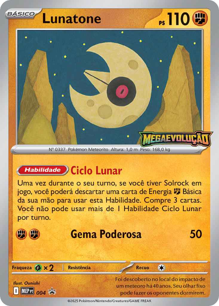 Lunatone 004 — MEP Black Star Promos (Portuguese Pokémon TCG card)