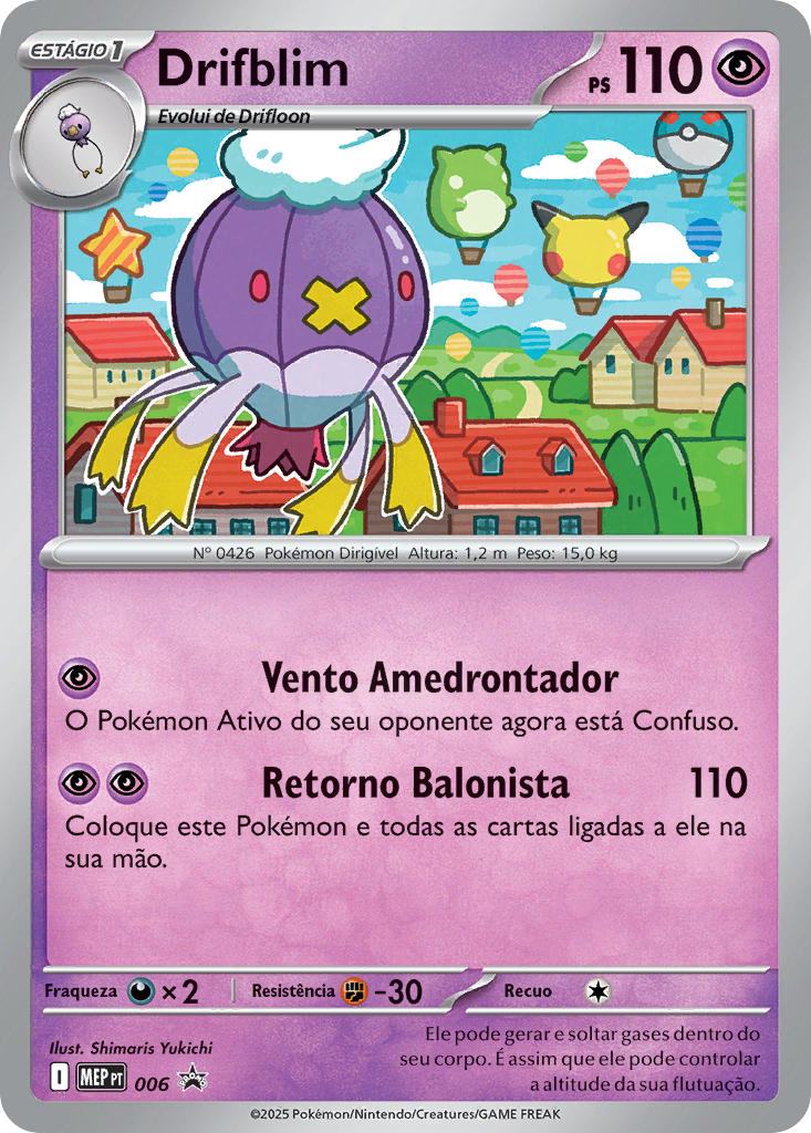 Drifblim 006 — MEP Black Star Promos (Portuguese Pokémon TCG card)