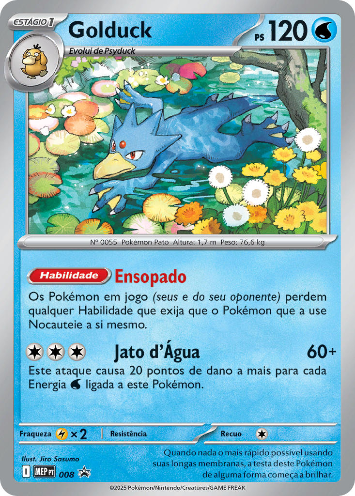 Golduck 008 — MEP Black Star Promos (Portuguese Pokémon TCG card)