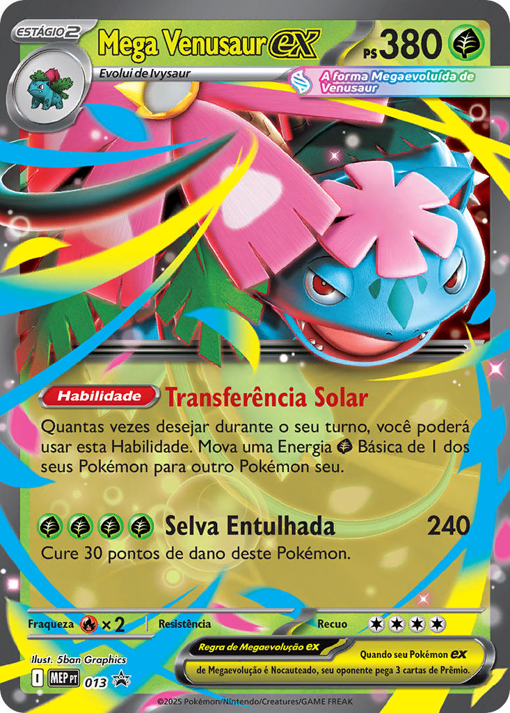 Mega Venusaur ex 013 — MEP Black Star Promos (Portuguese Pokémon TCG card)