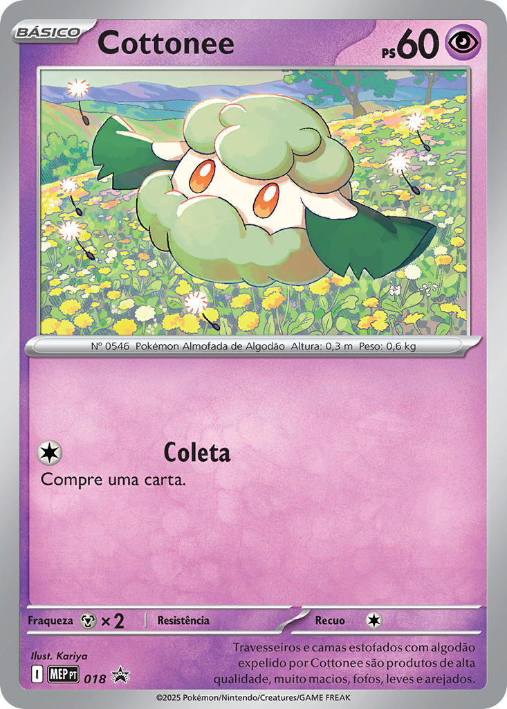 Cottonee 018 — MEP Black Star Promos (Portuguese Pokémon TCG card)