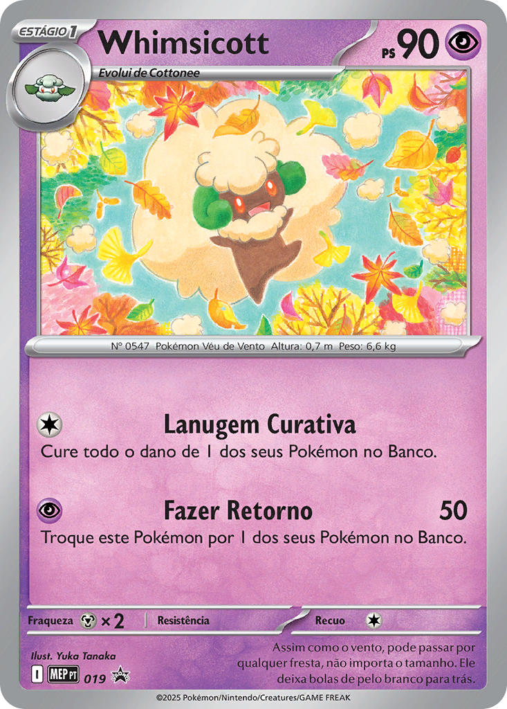 Whimsicott 019 — MEP Black Star Promos (Portuguese Pokémon TCG card)