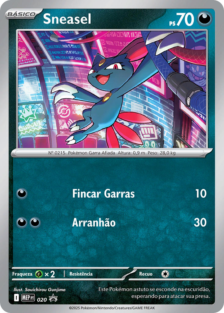 Sneasel 020 — MEP Black Star Promos (Portuguese Pokémon TCG card)