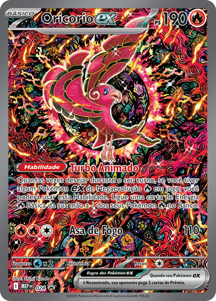 Oricorio ex 024 — MEP Black Star Promos (Portuguese Pokémon TCG card)