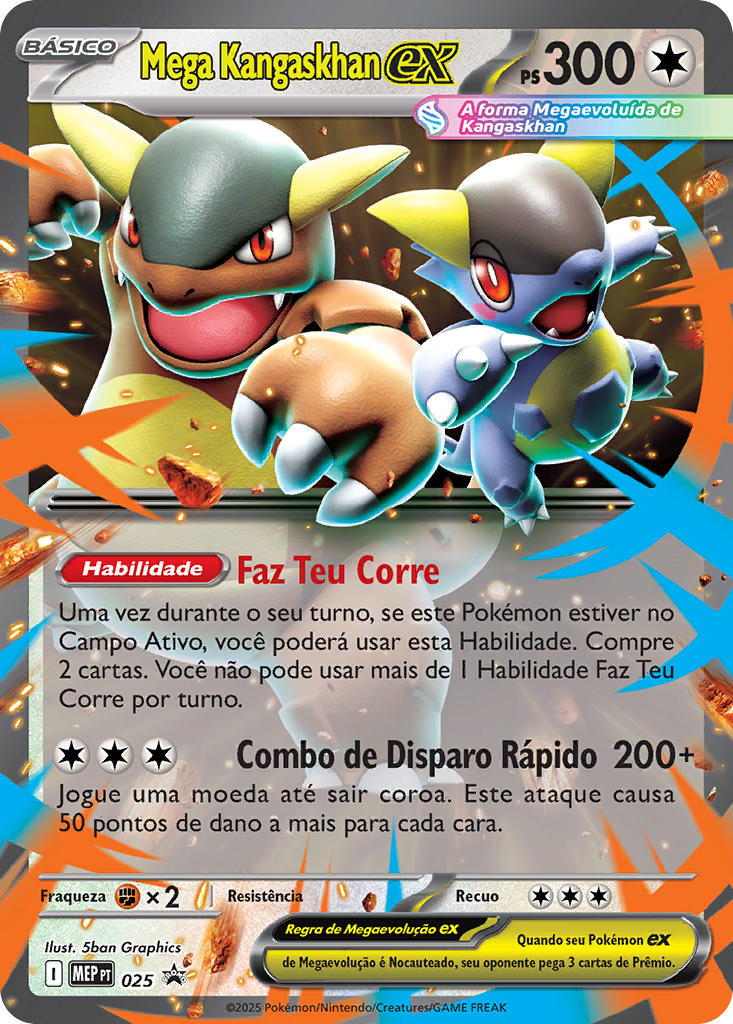Mega Kangaskhan ex 025 — MEP Black Star Promos (Portuguese Pokémon TCG card)