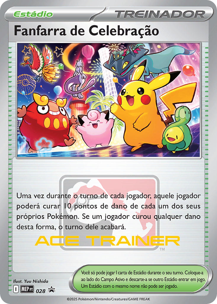 Fanfarra de Celebração 028 — MEP Black Star Promos (Portuguese Pokémon TCG card)