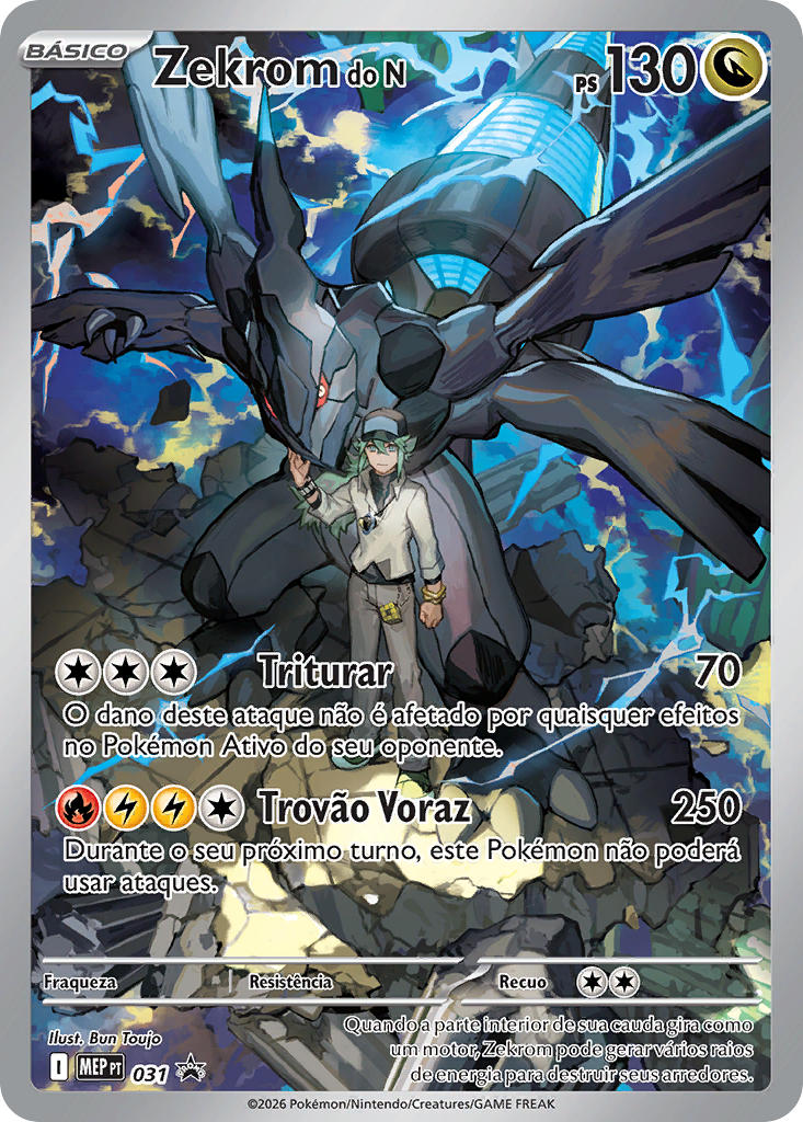 Zekrom do N 031 — MEP Black Star Promos (Portuguese Pokémon TCG card)