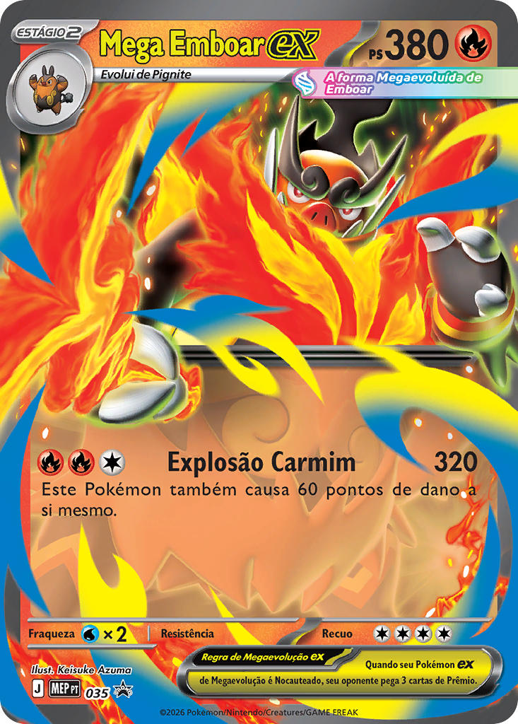 Mega Emboar ex 035 — MEP Black Star Promos (Portuguese Pokémon TCG card)