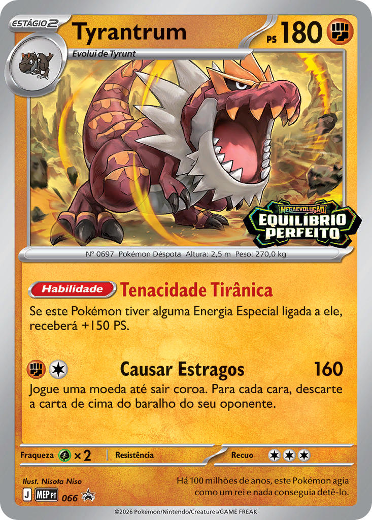 Tyrantrum 066 — MEP Black Star Promos (Portuguese Pokémon TCG card)