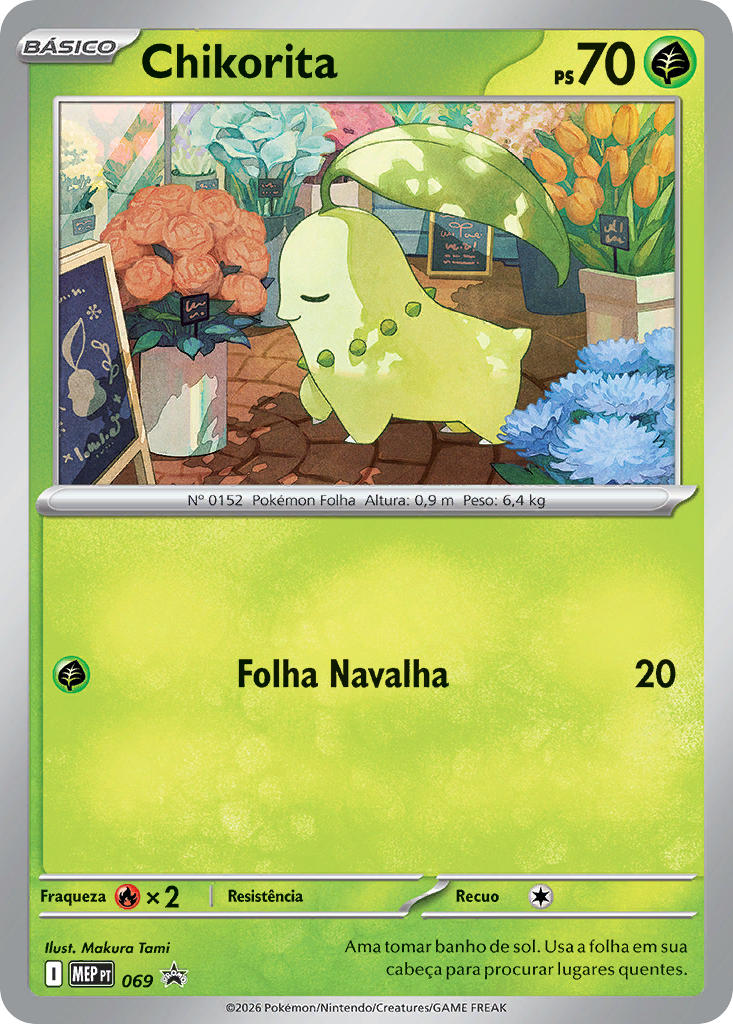 Chikorita 069 — MEP Black Star Promos (Portuguese Pokémon TCG card)