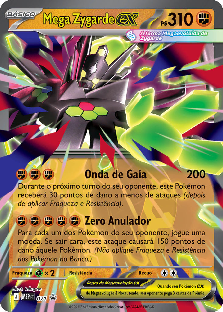 Mega Zygarde ex 071 — MEP Black Star Promos (Portuguese Pokémon TCG card)