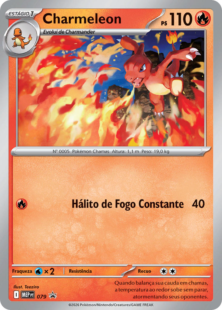 Charmeleon 079 — MEP Black Star Promos (Portuguese Pokémon TCG card)