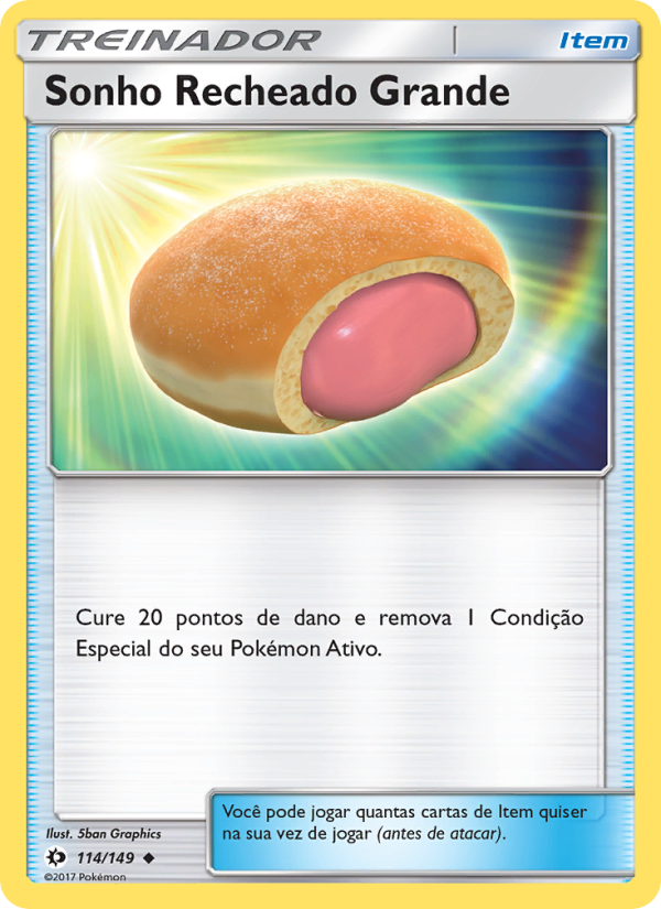 Sonho Recheado Grande 114 — Sol e Lua (Portuguese Pokémon TCG card)