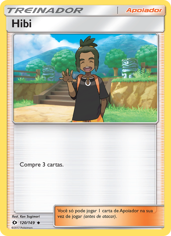 Hibi 120 — Sol e Lua (Portuguese Pokémon TCG card)