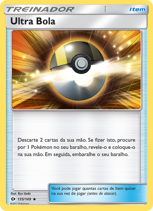 Ultra Bola 135 — Sol e Lua (Portuguese Pokémon TCG card)