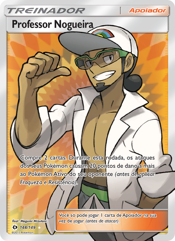 Professor Nogueira 148 — Sol e Lua (Portuguese Pokémon TCG card)
