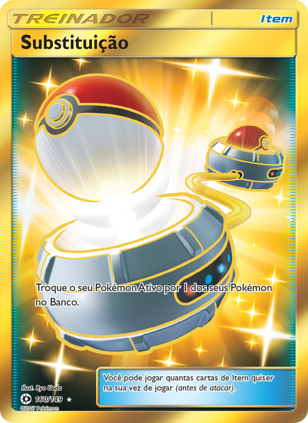 Substituição 160 — Sun & Moon (Portuguese Pokémon TCG card)