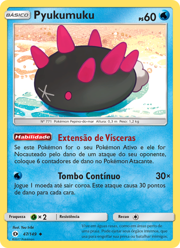 Pyukumuku 47 — Sol e Lua (Portuguese Pokémon TCG card)