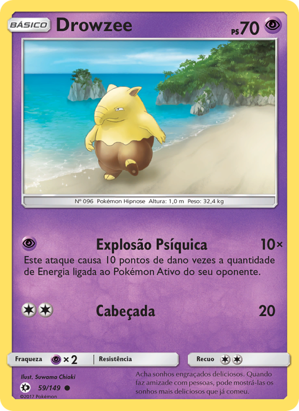 Drowzee 59 — Sol e Lua (Portuguese Pokémon TCG card)