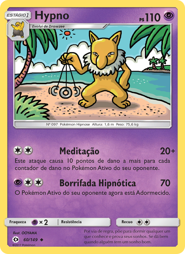 Hypno 60 — Sol e Lua (Portuguese Pokémon TCG card)