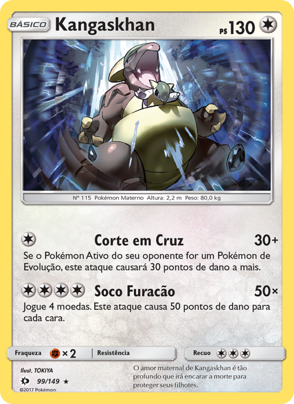 Kangaskhan 99 — Sol e Lua (Portuguese Pokémon TCG card)