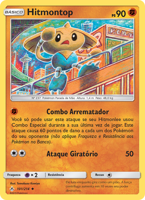 Hitmontop 101 — Elos Inquebráveis (Portuguese Pokémon TCG card)