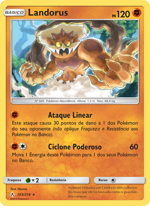 Landorus 103 — Elos Inquebráveis (Portuguese Pokémon TCG card)