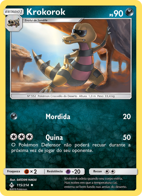 Krokorok 115 — Unbroken Bonds (Portuguese Pokémon TCG card)