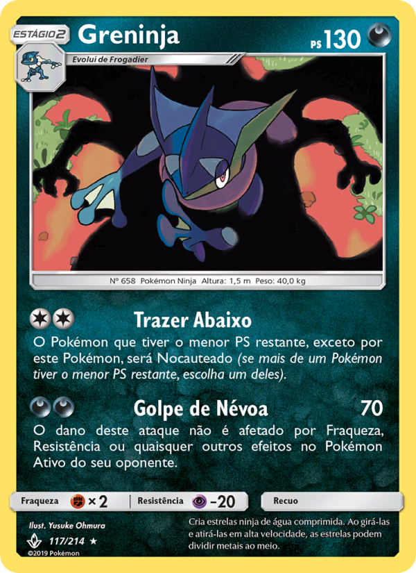 Greninja 117 — Unbroken Bonds (Portuguese Pokémon TCG card)