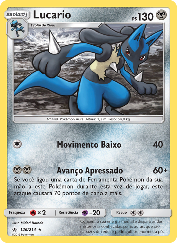 Lucario 126 — Elos Inquebráveis (Portuguese Pokémon TCG card)