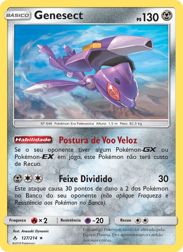 Genesect 127 — Elos Inquebráveis (Portuguese Pokémon TCG card)