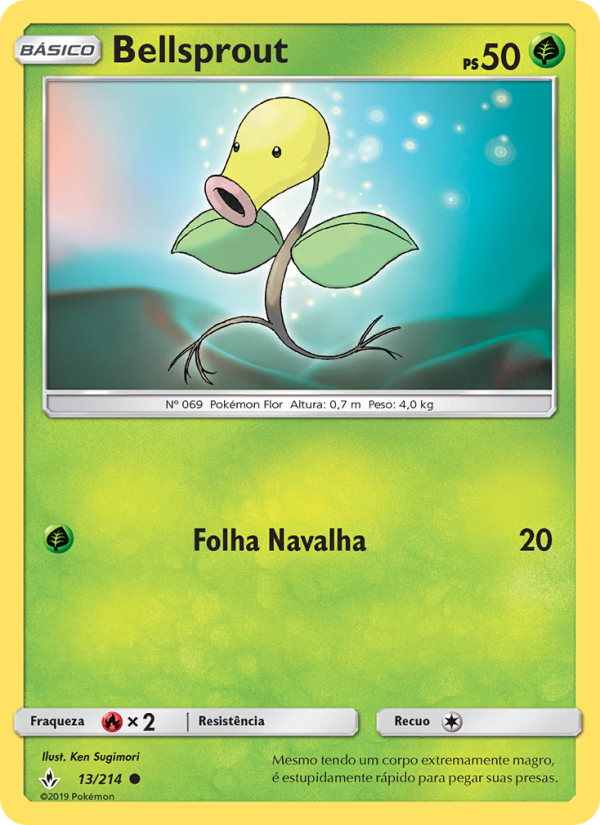 Bellsprout 13 — Elos Inquebráveis (Portuguese Pokémon TCG card)