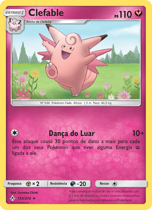 Clefable 133 — Elos Inquebráveis (Portuguese Pokémon TCG card)