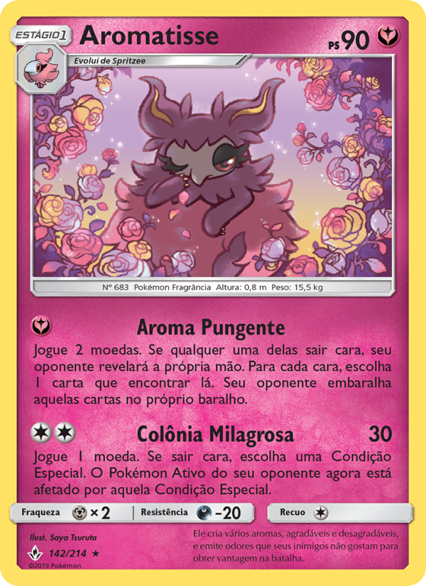 Aromatisse 142 — Elos Inquebráveis (Portuguese Pokémon TCG card)